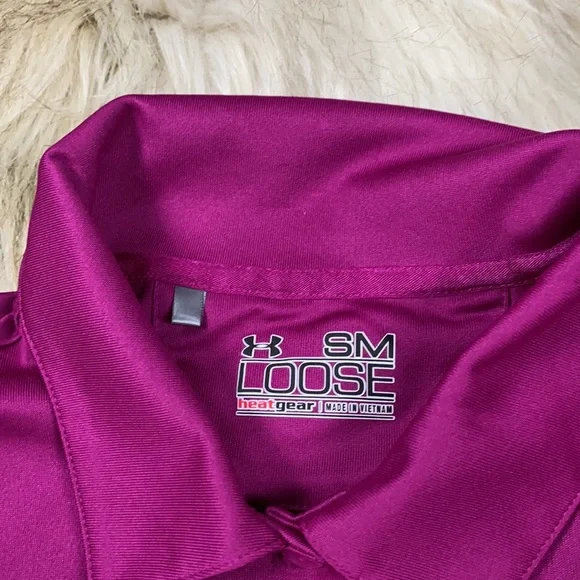 Under Armour Loose fuchsia Sleeveless Polo, Small - Picture 6 of 14
